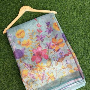 tissue floral saree