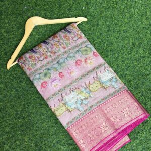 tissue floral saree