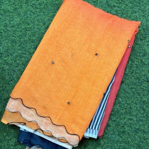 lenin mirror work saree